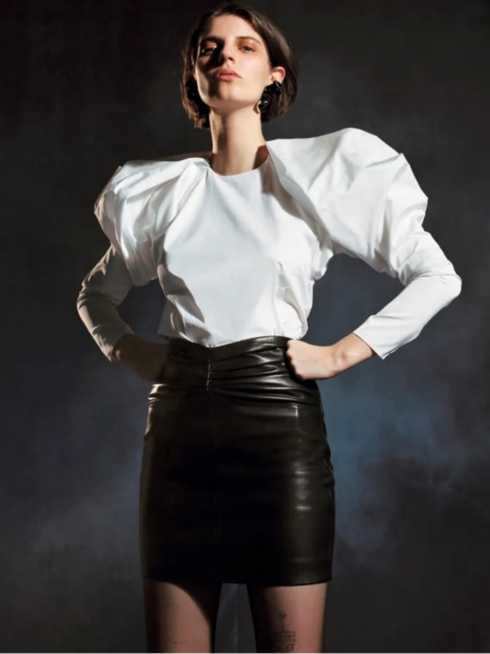 Carmen March White Dress Top